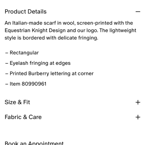 Burberry Black and Cream Wool Scarf - Picture 7 of 14